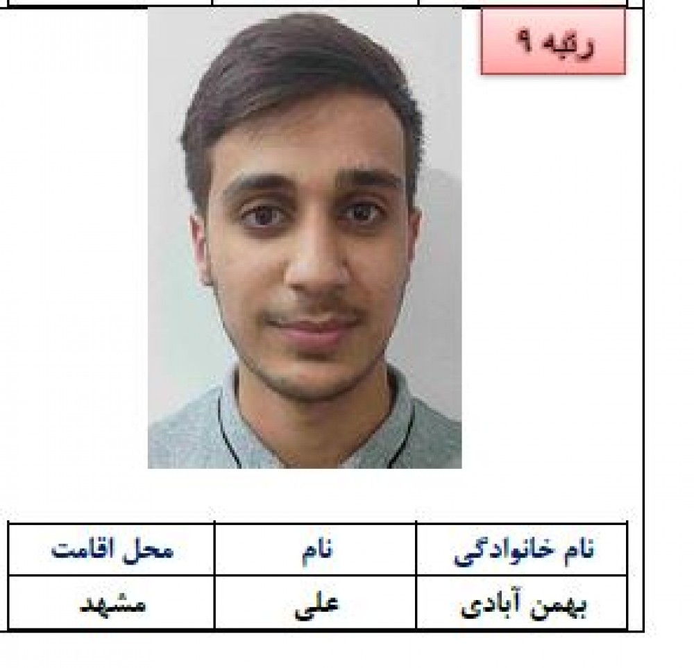 علی بهمن‌آبادی افتخار آفرید؛ رتبه نهم کنکور علوم انسانی ۱۴۰۴ از مشهد